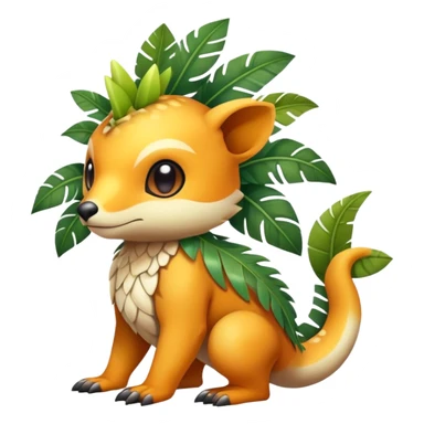 Cute cool colorful fantasy tropical animal hybrid Fakemon full body sticker
