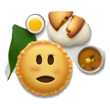 tamilnadu morning breakfast pongal image in a plate sticker