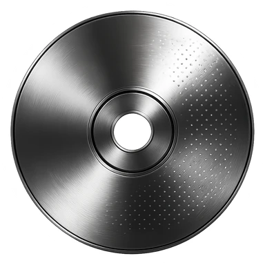 A minimalist CD disc with dot pattern, glowing effect, green color sticker