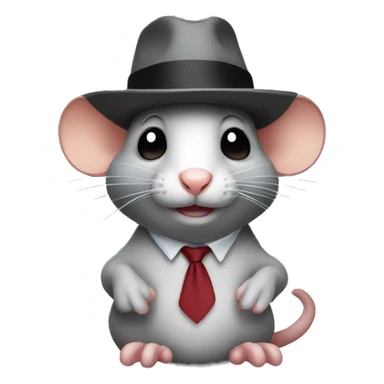 Rat wearing fedora sticker