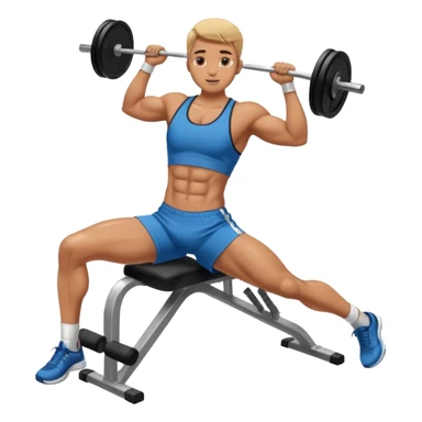 persona haciendo abdominales de piernas en el gimnasio sticker