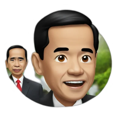 weeboo president Jokowi sticker