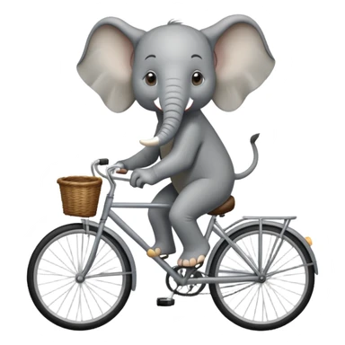 elephant riding a bicycle sticker