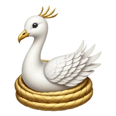 a serpent gold and a dove white sticker