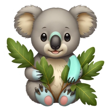 koala eating breakfast sticker