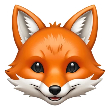 pixel grinning fox hacker logo sticker