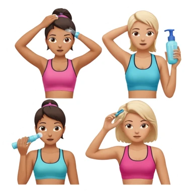 Faça ela fazendo academia, dormindo, finalizando o cabelo,se maquiando fazendo skin Care e tomando banho Premium  sticker