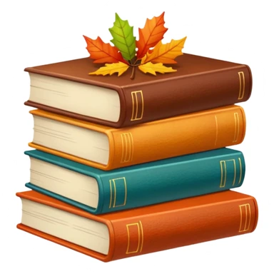 Autumn + books sticker