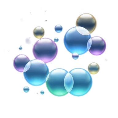 A Lot of bublles on a Sunday starry nigth. sticker