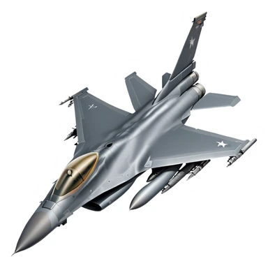 F-16 Fighting Falcon - General Dynamics (Stealth grey) sticker