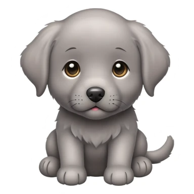 Grey lab puppy sticker