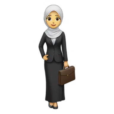 hijabi-asian-girl-lawyer-carrying-file sticker