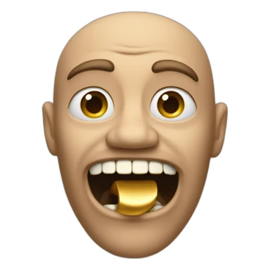 A cólon rednek with a gold tooth sticker