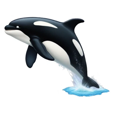 Killer whale jumping out of water sticker