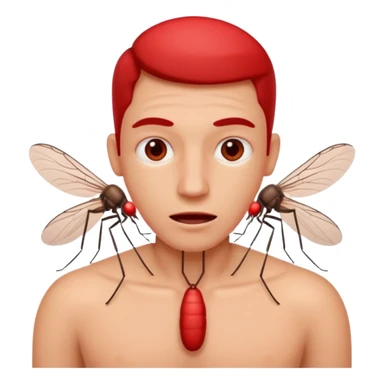 Mosquito biting sticker