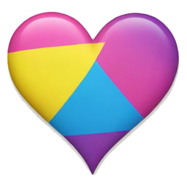 Pansexual heart sticker