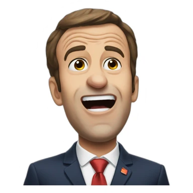 Macron grimace sticker