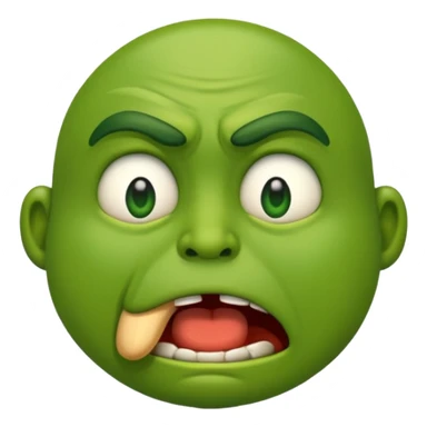  emoji smelling something that stinks. With the stink face. About to throw up  sticker