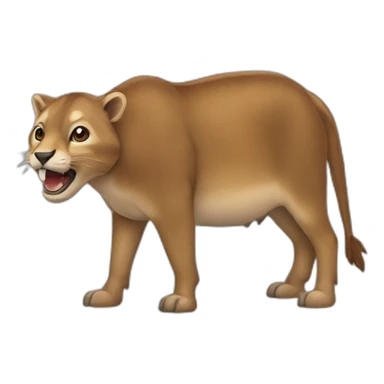 Carcajou animal avec des grosses dents qui fait peut sticker