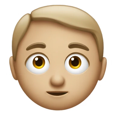 side view of round face, single eye staring at you sticker