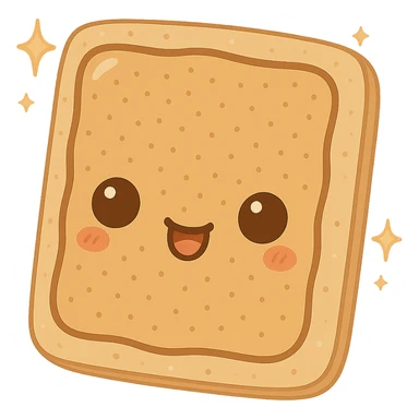 Lighten the colors of the chibi brown sugar cinnamon poptart a little bit, keeping the sparkles and transparent background. sticker