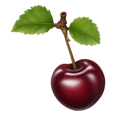 burgundy cherries on single stem sticker
