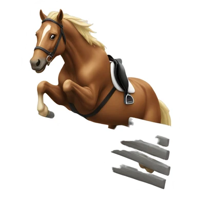 Horse jumping over a fence sticker