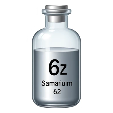 samarium rare earth mineral, silvery metal, chemical element Sm, atomic number 62 sticker