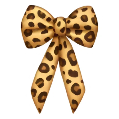 Cheetah print bow sticker