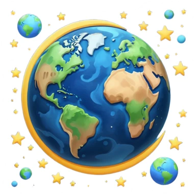 earth and the moon add stars make it less reallistic sticker