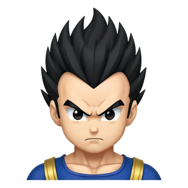 Black Vegeta's Hair With Deuce under  sticker