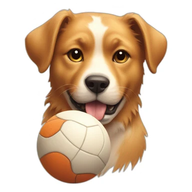 Cat and dog playing with ball sticker