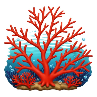 red Coral  sticker