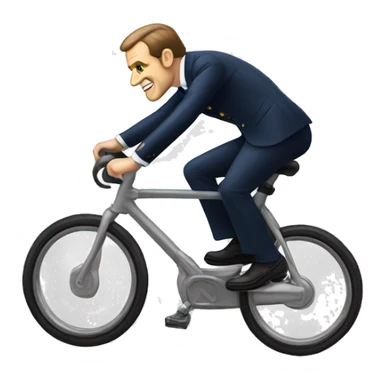 Macron sur un vélo  sticker
