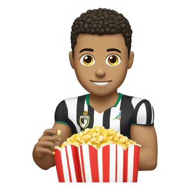 Ronaldo with Pop corn  sticker
