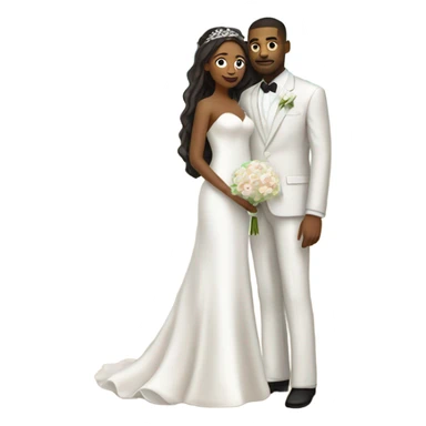 Bride and groom on beach sticker