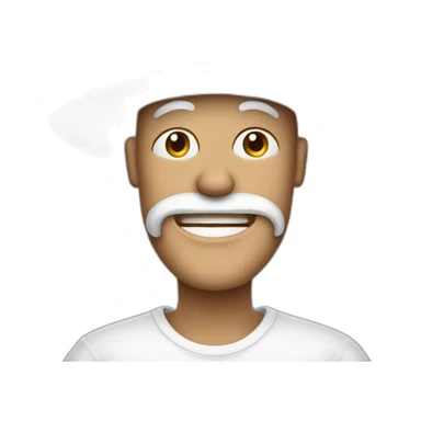 Man in a funny white pointy hat over his head sticker