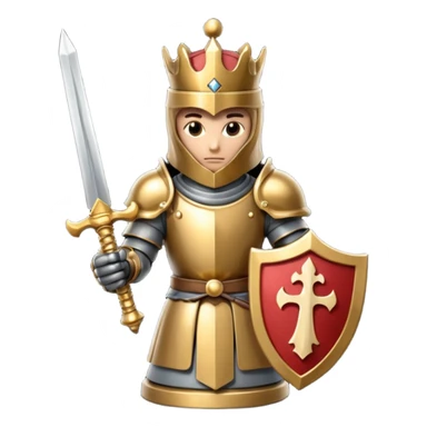 Chess piece representing a holy knight with guts sword sticker