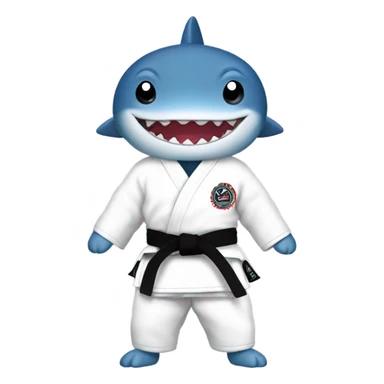 Small shark in Jiu Jitsu Gi  sticker