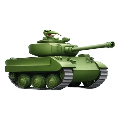 A tank with alligator scales  sticker