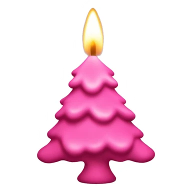 Pink Christmas tree candle sticker