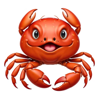 Cinematic Realistic Cute Yawning Crab Portrait Emoji, Head tilted slightly with a dramatic, wide-open yawn, showcasing a soft, textured red shell with a charming, naturally formed face and drooping features, rendered with realistic detail and warm, sandy light, high shine, relaxed yet expressive, styled with a dash of coastal charm, soft glowing outline, capturing the essence of a sleepy yet affectionate crab that appears ready to stretch out on the shore for a peaceful nap! sticker