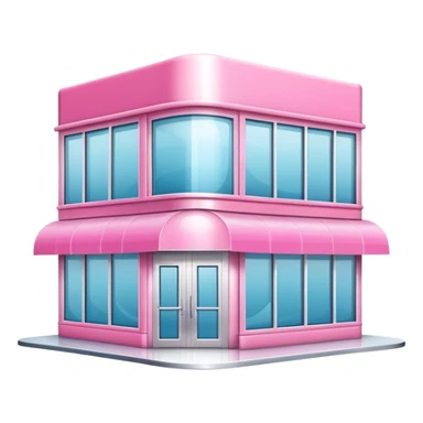 partly pink stylish beauty salon building sticker