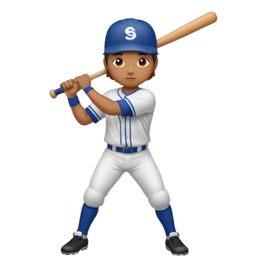 baseball player batting full body sticker