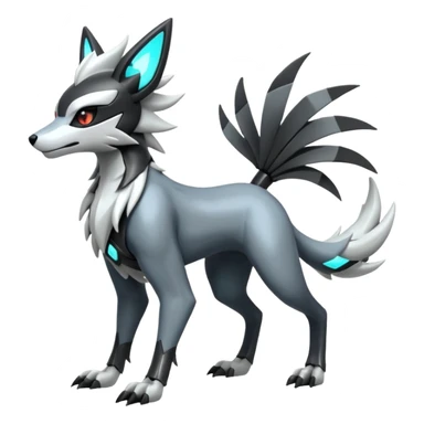 Futuristic Mightyena-Silvally-Fakémon-hybrid-creature (full body)  sticker