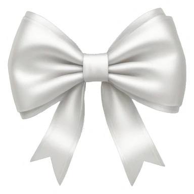 white satin bow sticker