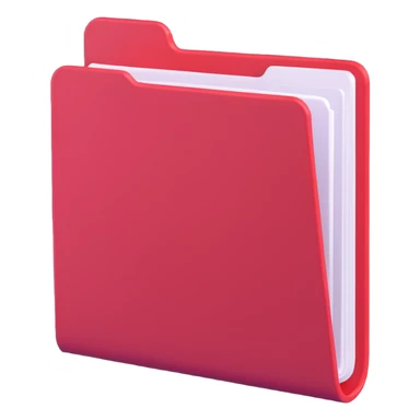 red folder, 3D emoji style sticker