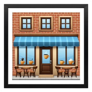 tienda por fuera de café sticker