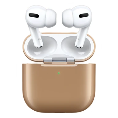 Realistic AirPods pro with light brown case sticker