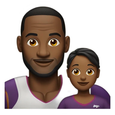 mom with lebron james sticker